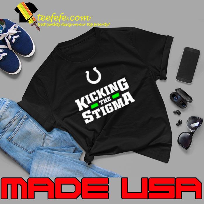 Official Indianapolis Colts Kicking The Stigma I Am Stronger Than My  Darkest Day Logo Design Shirt, hoodie, sweater, long sleeve and tank top