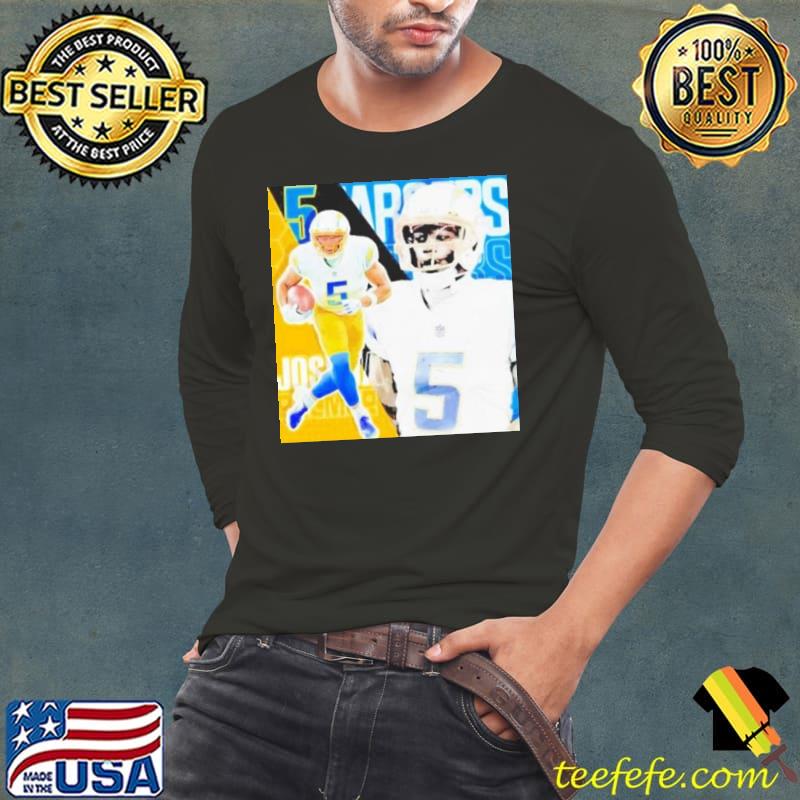 Joshua Palmer 5 Los Angeles Chargers Football Player Poster s Long Sleeve Tee Joshua Palmer 5 Los Angeles Chargers Football Player Poster s Long Sleeve Tee