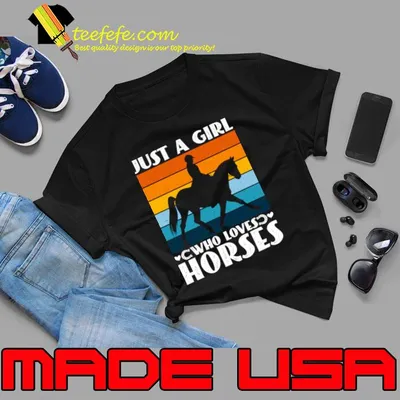 Just a Girl Who Loves Horses Vintage Lady Horse Owner Rodeo T-Shirt