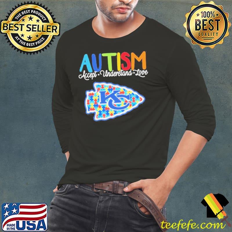 Kansas City Chiefs autism awareness knowledge power s Long Sleeve Tee Kansas City Chiefs autism awareness knowledge power s Long Sleeve Tee