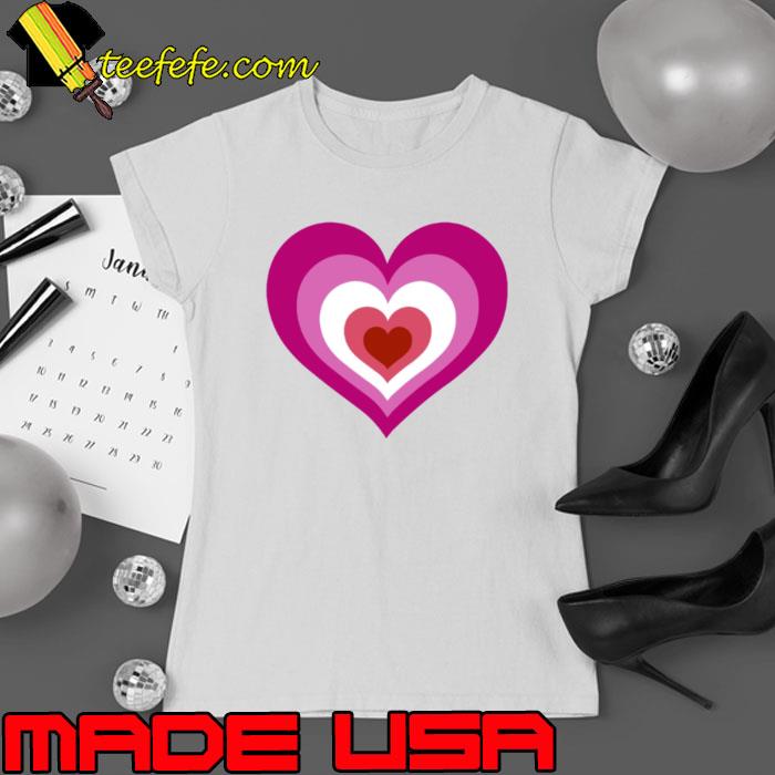 Lesbian Pride Flag Heart Shape shirt