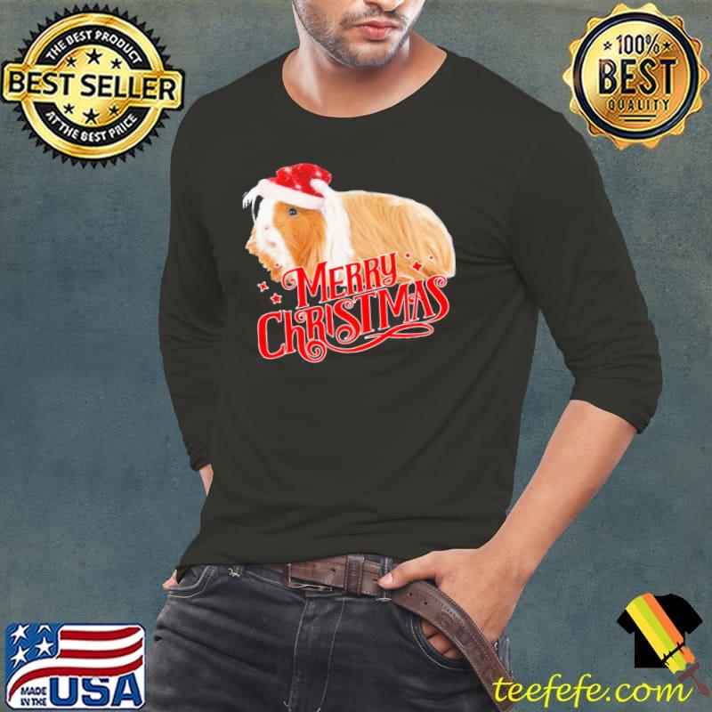 Longhair Sheltie Guinea Pig Wishes A Merry Christmas Shirt Long Sleeve Tee Longhair Sheltie Guinea Pig Wishes A Merry Christmas Shirt Long Sleeve Tee