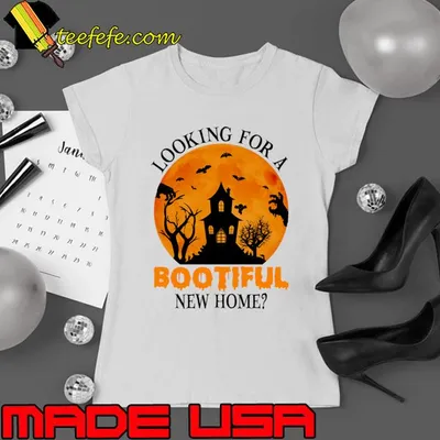 Looking For A Bootiful New Home Blood Moon Halloween Broker Spooky Realtor Real T-Shirt