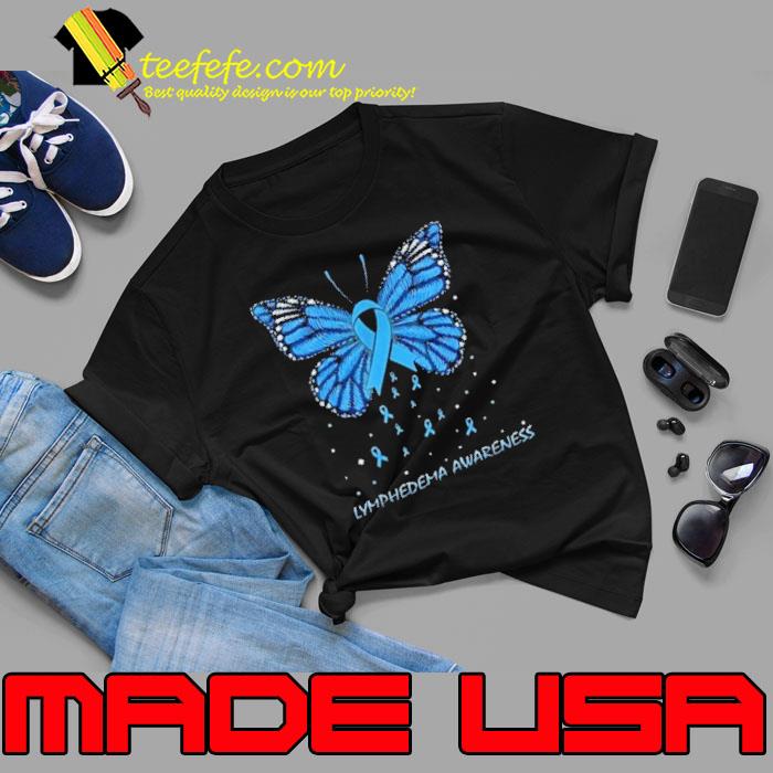 Lymphedema awareness butterflies ribbon blue s Unisex Lymphedema awareness butterflies ribbon blue s Unisex