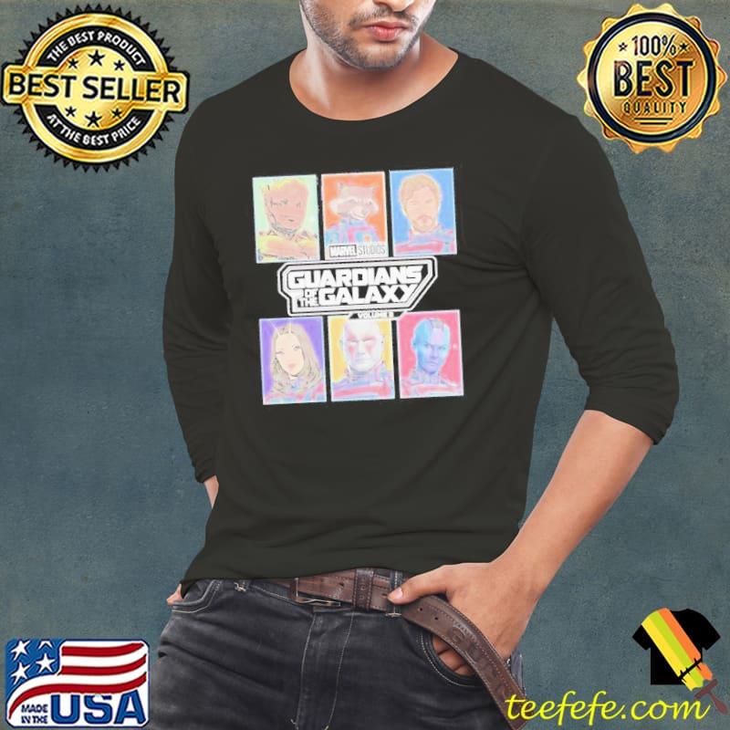 Marvel Guardians Of The Galaxy Pop Art Boxes Shirt Long Sleeve Tee Marvel Guardians Of The Galaxy Pop Art Boxes Shirt Long Sleeve Tee