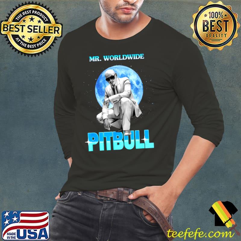 Merch Mr Worldwide Pitbull Blue Moon Rapper T-Shirt Long Sleeve Tee Merch Mr Worldwide Pitbull Blue Moon Rapper T-Shirt Long Sleeve Tee