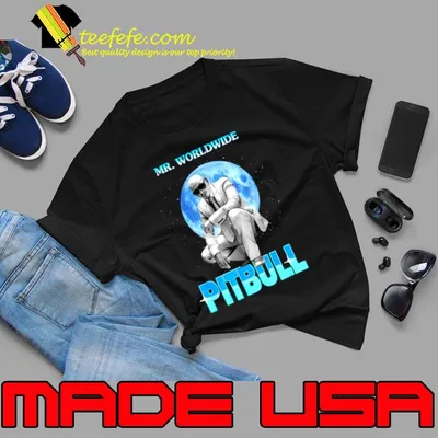 Merch Mr Worldwide Pitbull Blue Moon Rapper T-Shirt