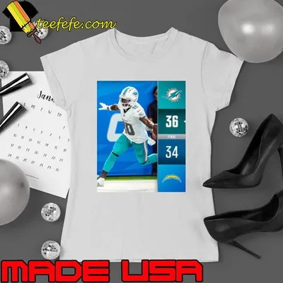 Miami Dolphins Win 36 – 34 Chargers NFL Kickoff 2023 Final Score Shirt