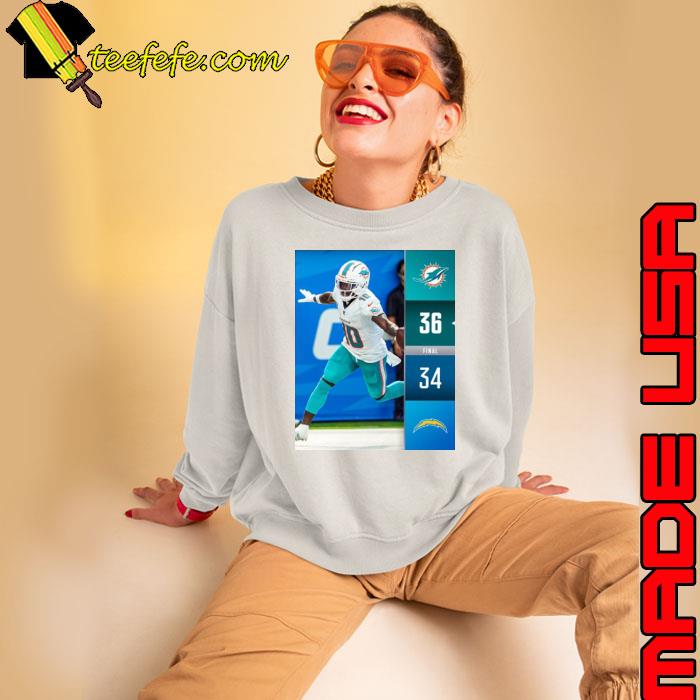 Miami Dolphins Win 36 – 34 Chargers NFL Kickoff 2023 Final Score Shirt Sweatshirt Miami Dolphins Win 36 – 34 Chargers NFL Kickoff 2023 Final Score Shirt Sweatshirt