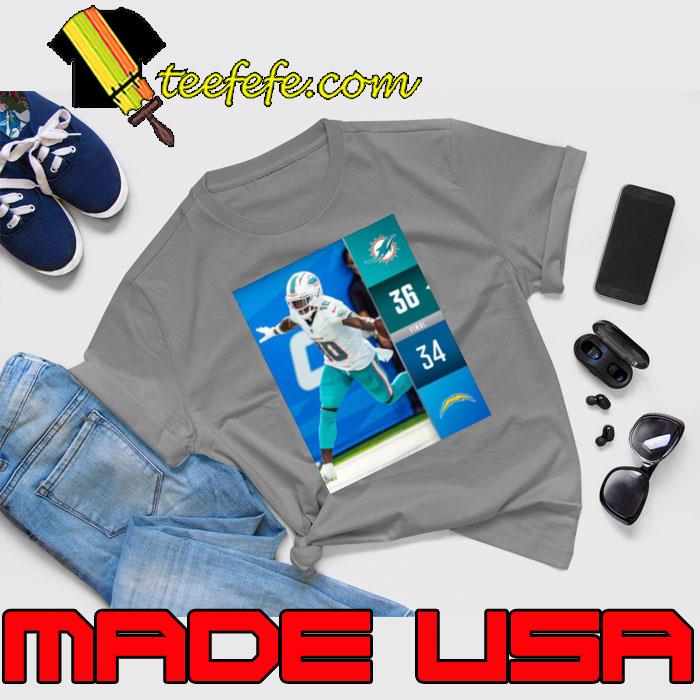 Miami Dolphins Win 36 – 34 Chargers NFL Kickoff 2023 Final Score Shirt Unisex Miami Dolphins Win 36 – 34 Chargers NFL Kickoff 2023 Final Score Shirt Unisex