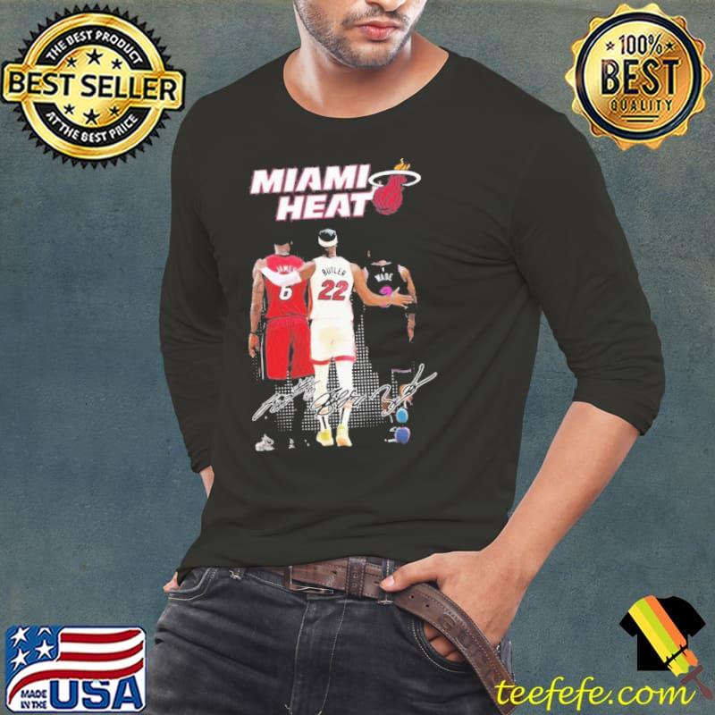 MiamI heat lebron james miamI heat jimmy butler miamI heat dwyane wade signatures Shirt Long Sleeve Tee MiamI heat lebron james miamI heat jimmy butler miamI heat dwyane wade signatures Shirt Long Sleeve Tee