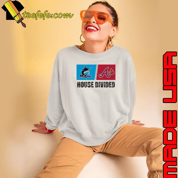 Miami Marlins vs Atlanta Braves House Divided Shirt Sweatshirt Miami Marlins vs Atlanta Braves House Divided Shirt Sweatshirt