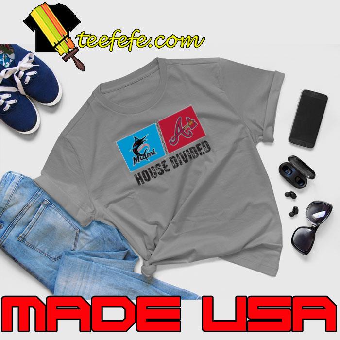 Miami Marlins vs Atlanta Braves House Divided Shirt Unisex Miami Marlins vs Atlanta Braves House Divided Shirt Unisex