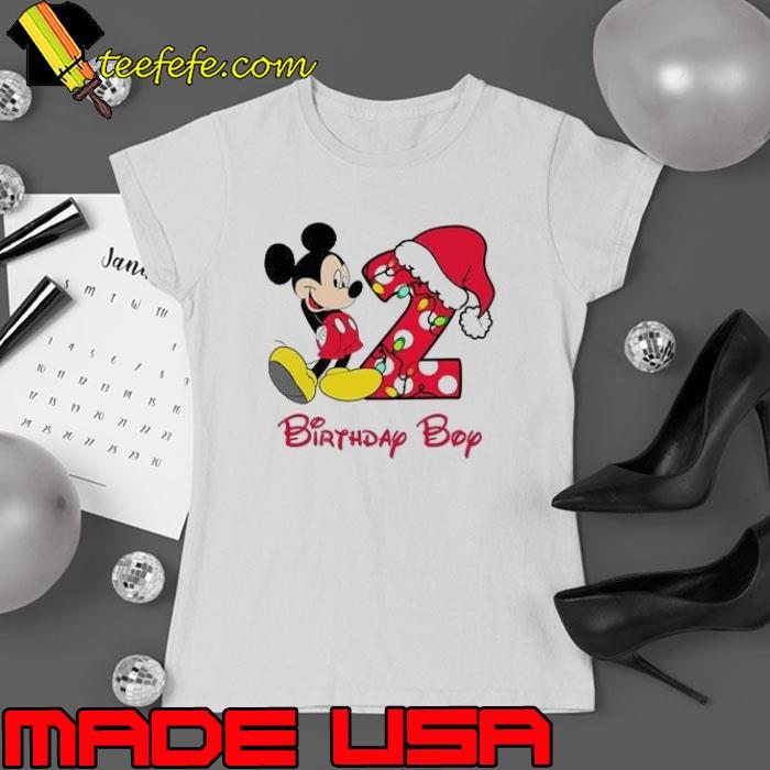 Mickey Mouse Chrismas Birthday Boy Shirt Ladies tee Mickey Mouse Chrismas Birthday Boy Shirt Ladies tee