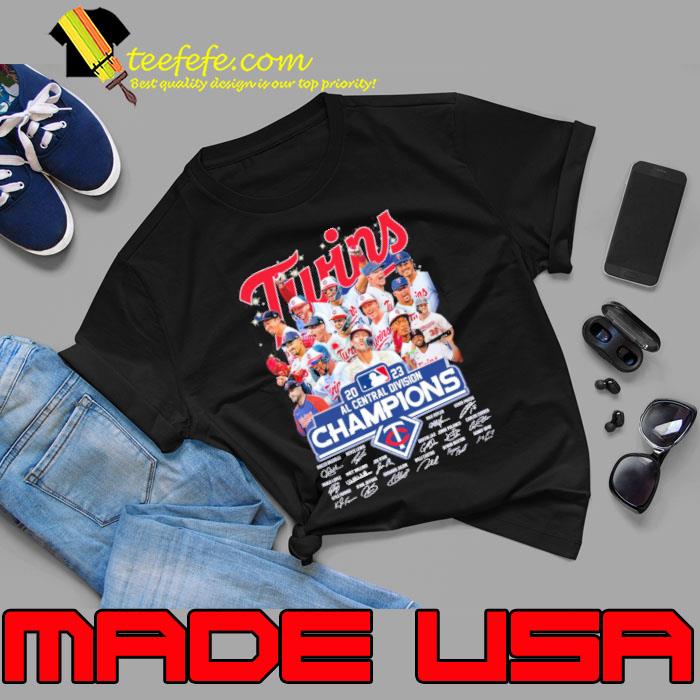 Minnesota Twins 2023 AL Central Division Champions Signatures Shirt Minnesota Twins 2023 AL Central Division Champions Signatures Shirt