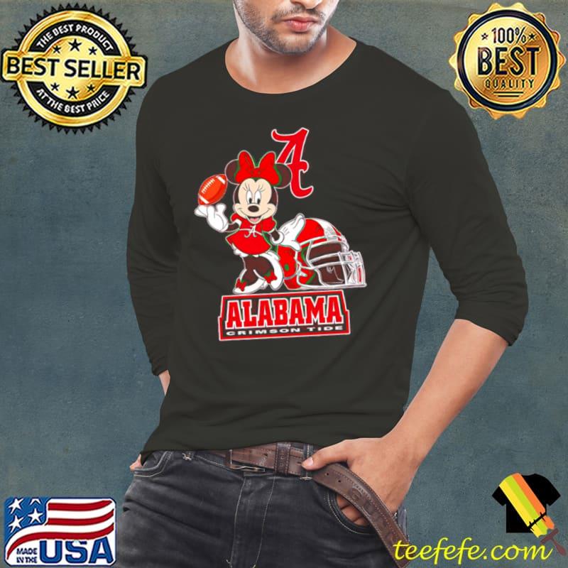 Minnie mouse Alabama Crimson Tide helmet s Long Sleeve Tee Minnie mouse Alabama Crimson Tide helmet s Long Sleeve Tee