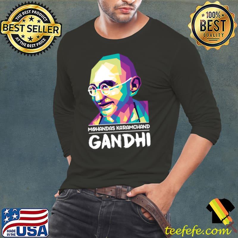 Mohandas Karamchand Gandhi mahatma gandhi wpap T-Shirt Long Sleeve Tee Mohandas Karamchand Gandhi mahatma gandhi wpap T-Shirt Long Sleeve Tee