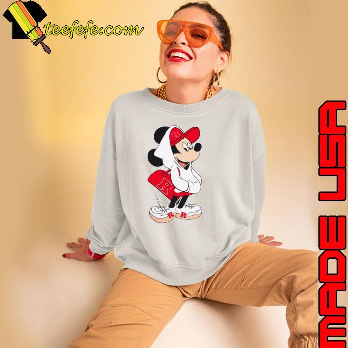 Ncaa Rutgers Scarlet Knights X Disney Mickey Mouse Cartoon s Sweatshirt Ncaa Rutgers Scarlet Knights X Disney Mickey Mouse Cartoon s Sweatshirt