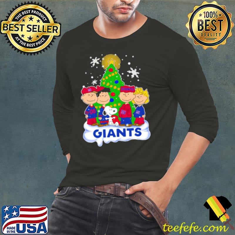 New York Giants The Peanuts Christmas Tree s Long Sleeve Tee New York Giants The Peanuts Christmas Tree s Long Sleeve Tee