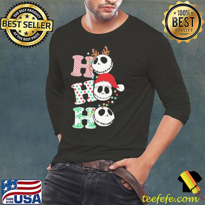 Nightmare Before Christmas, Jack Skellington Ho ho ho Shirt Long Sleeve Tee Nightmare Before Christmas, Jack Skellington Ho ho ho Shirt Long Sleeve Tee