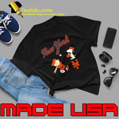 Peanuts Charlie Brown And Snoopy Playing Baseball New York Mets shirt