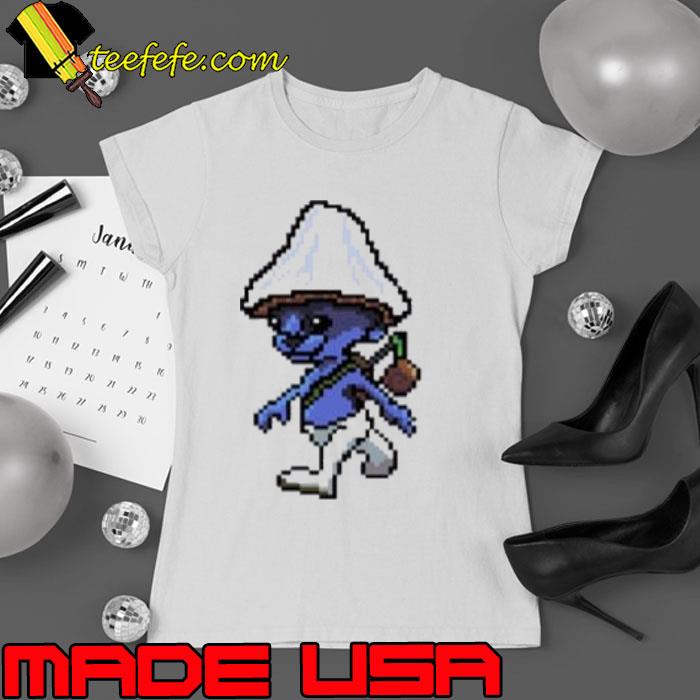 Pixel Art Smurf Cat Shirt Ladies tee Pixel Art Smurf Cat Shirt Ladies tee