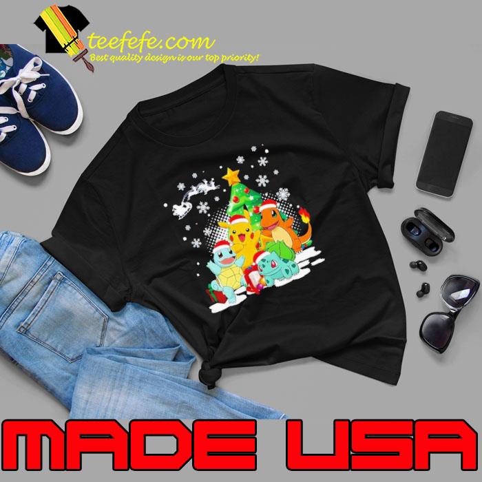 Pokemon Characters Christmas Tree shirt