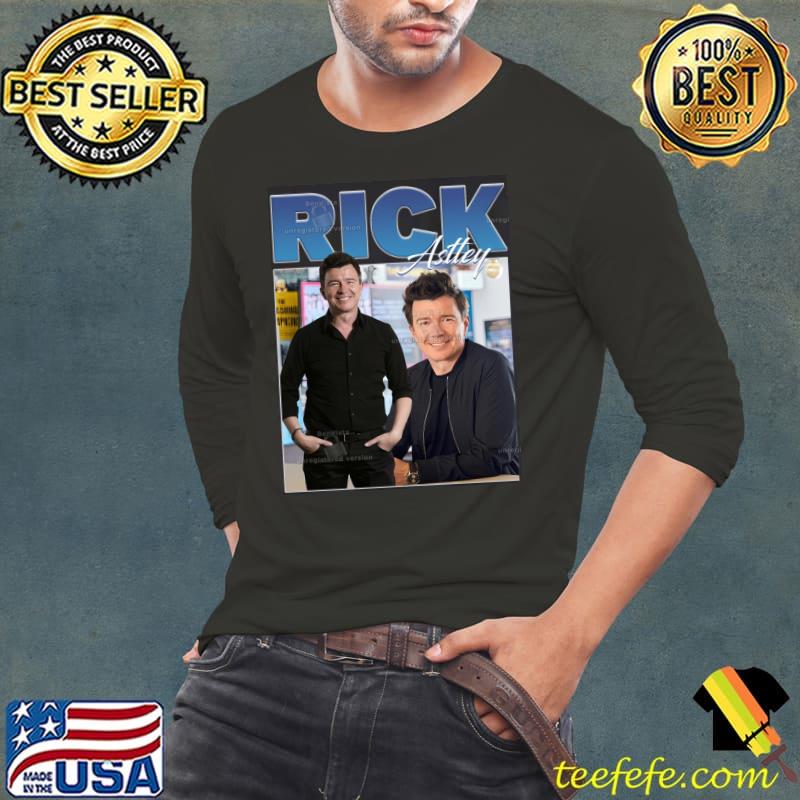Portrait Rick Astley Retro Shirt Long Sleeve Tee Portrait Rick Astley Retro Shirt Long Sleeve Tee