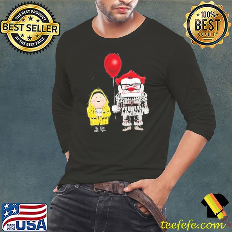 Retro Halloween UP Disney Horror Movie Balloon Red Shirt Long Sleeve Tee Retro Halloween UP Disney Horror Movie Balloon Red Shirt Long Sleeve Tee