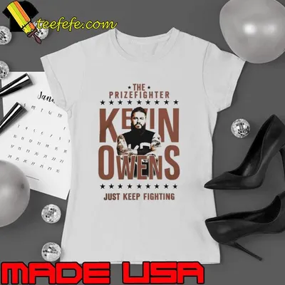 ripple Junction Heather Gray Kevin Owens Just Keep Fighting Shirt