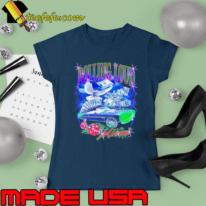 Rolling Miami 23 Donk Bling Lineup Black Shirt Ladies tee Rolling Miami 23 Donk Bling Lineup Black Shirt Ladies tee