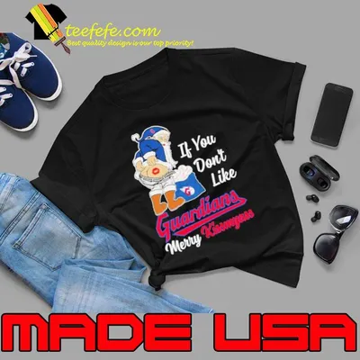 Santa Butt If you don’t like Cleveland Guardians merry kissmyass christmas Shirt