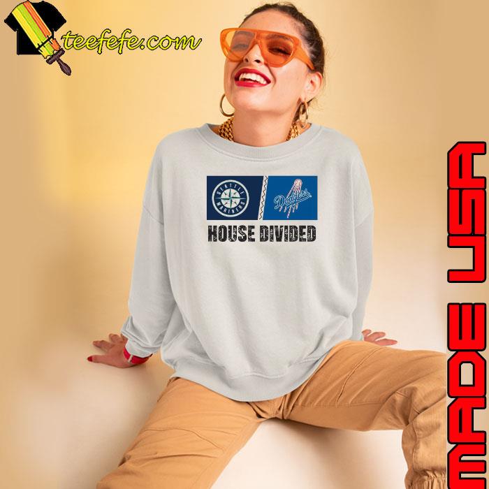 Seattle Mariners vs Los Angeles Dodgers House Divided Shirt Sweatshirt Seattle Mariners vs Los Angeles Dodgers House Divided Shirt Sweatshirt