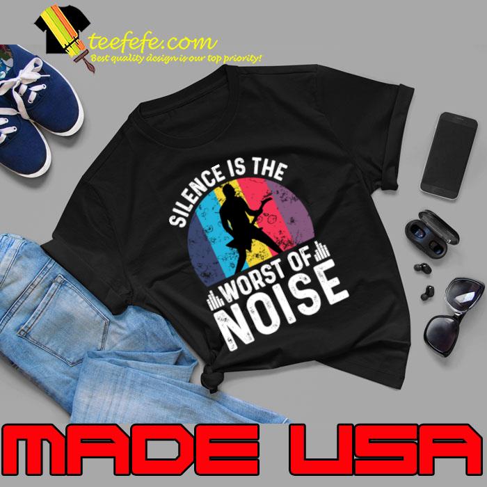 Silence is the worst noise play electricguitar vintage sunset T-Shirt Unisex Silence is the worst noise play electricguitar vintage sunset T-Shirt Unisex