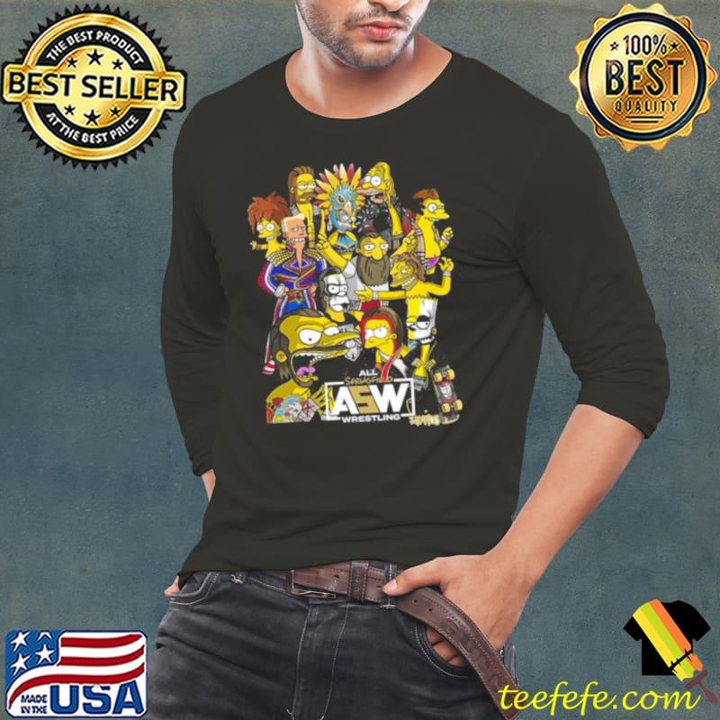 Simpsons All Springfield ASW Wrestling 2023 Shirt Long Sleeve Tee Simpsons All Springfield ASW Wrestling 2023 Shirt Long Sleeve Tee
