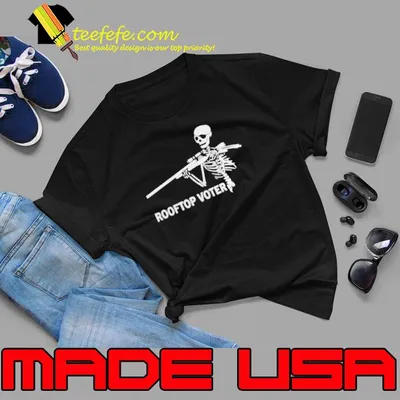 Skeleton rooftop voter shirt