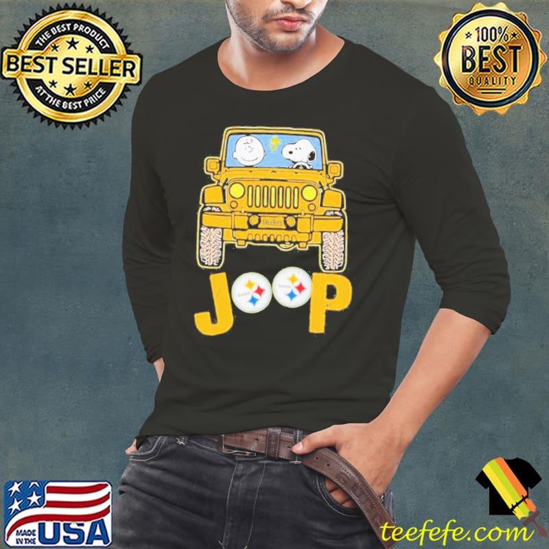 Snoopy and woodstock drive car Steelers logo s Long Sleeve Tee Snoopy and woodstock drive car Steelers logo s Long Sleeve Tee
