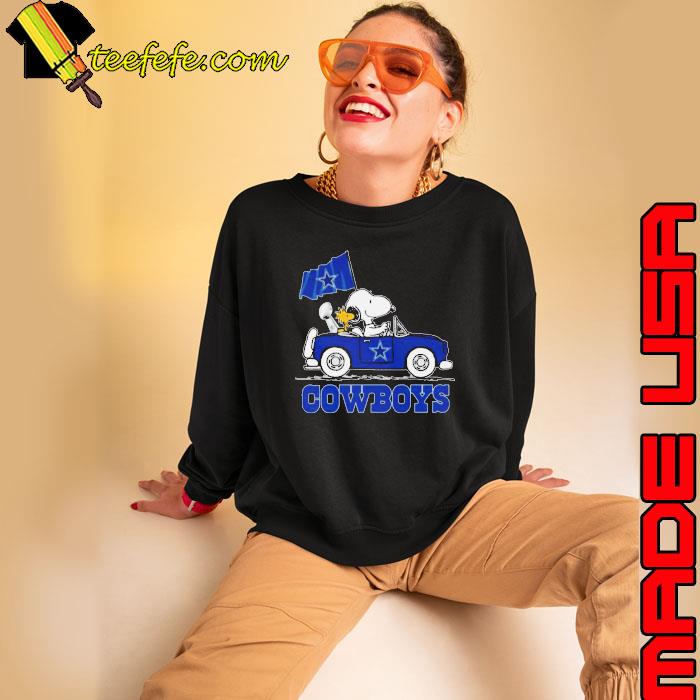 Snoopy And Woodstock Driving Car Dallas Cowboys Shirt