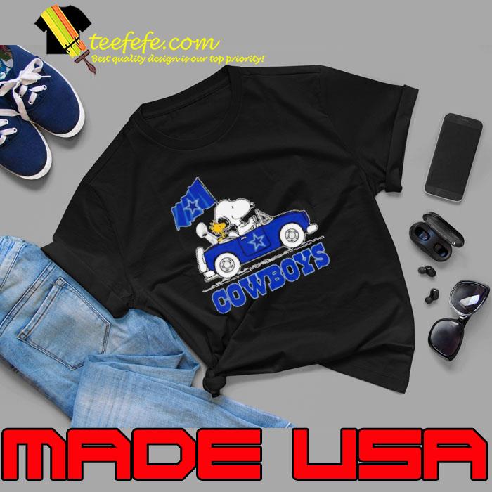 Snoopy And Woodstock Driving Car Dallas Cowboys Shirt