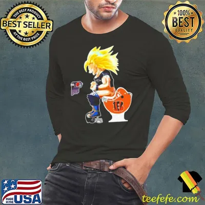 Son Goku Baltimore Ravens Shitting On Toilet Cincinnati Bengals And Other Teams 2023 shirt