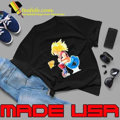Son Goku Carolina Panthers Shitting On Toilet New Verlander And Carolina Panthers Shirt