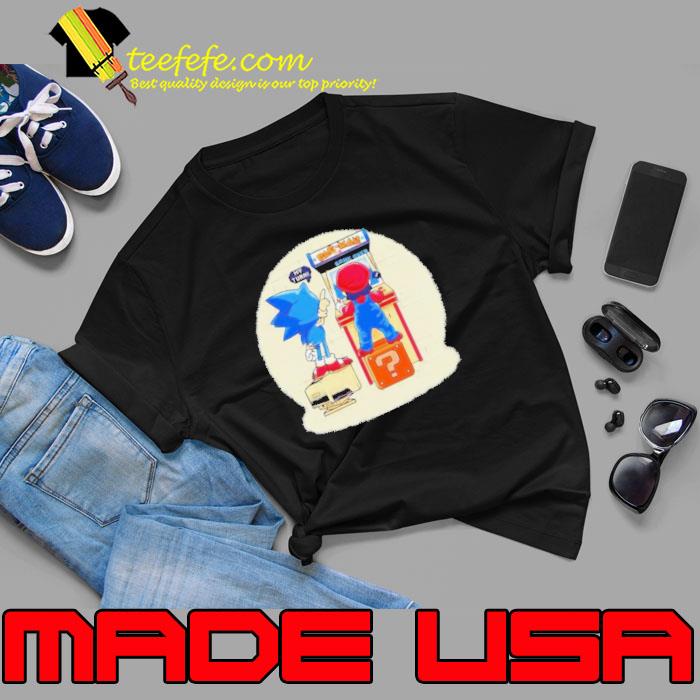 Sonic And Mario Play Pac Man Game Over Shirt