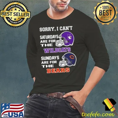 Sorry I Can’t Saturdays Are For The Northwestern Wildcats Sundays Are For The Chicago Bears 2023 shirt