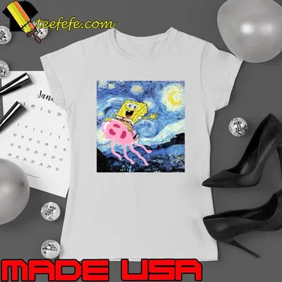 Spongebob Squarepants Starry Night shirt