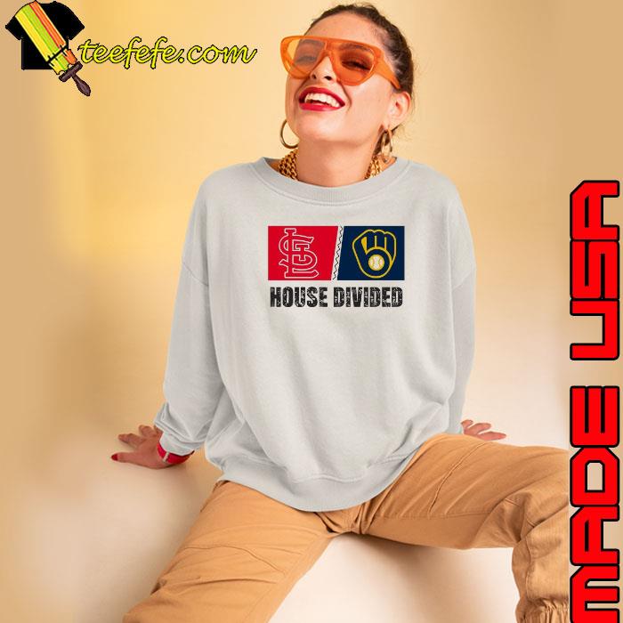 St Louis Cardinals vs Milwaukee Brewers House Divided Shirt Sweatshirt St Louis Cardinals vs Milwaukee Brewers House Divided Shirt Sweatshirt