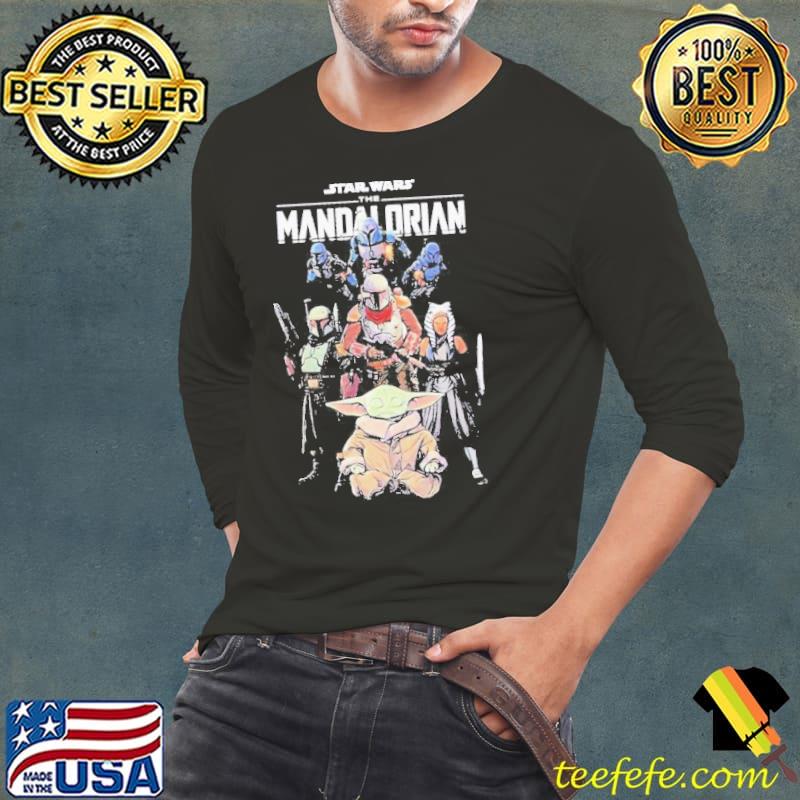 Star Wars The Mandalorian Grogu Protection Squad Shirt Long Sleeve Tee Star Wars The Mandalorian Grogu Protection Squad Shirt Long Sleeve Tee