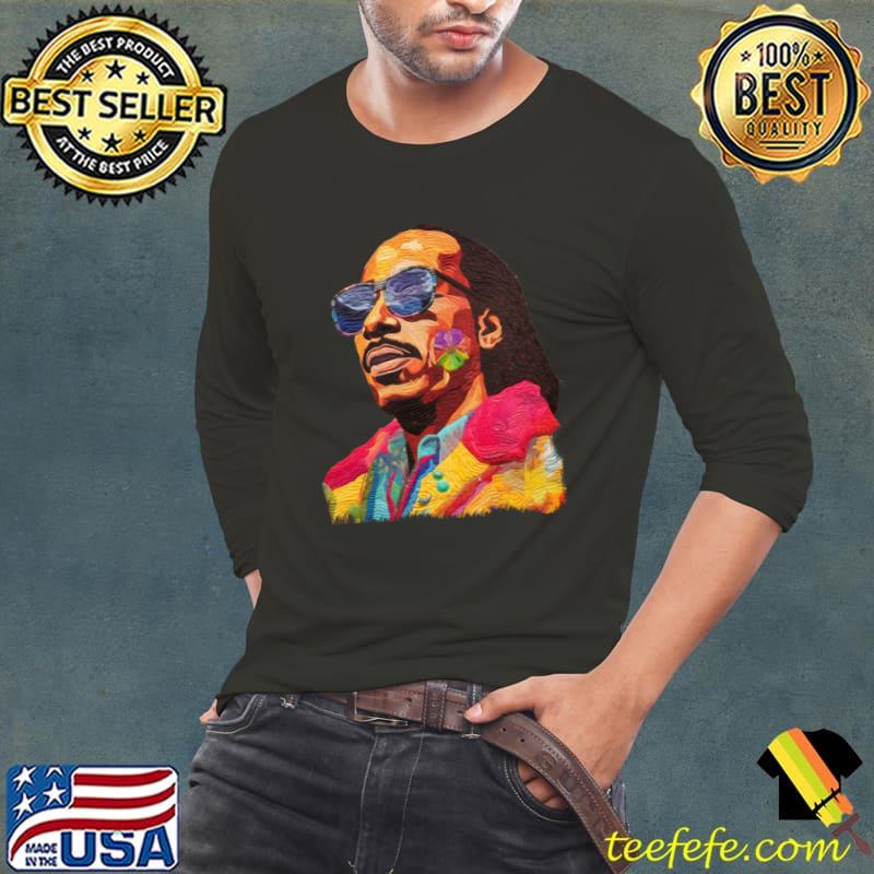 Stevie Wonder musician and record producer T-Shirt Long Sleeve Tee Stevie Wonder musician and record producer T-Shirt Long Sleeve Tee