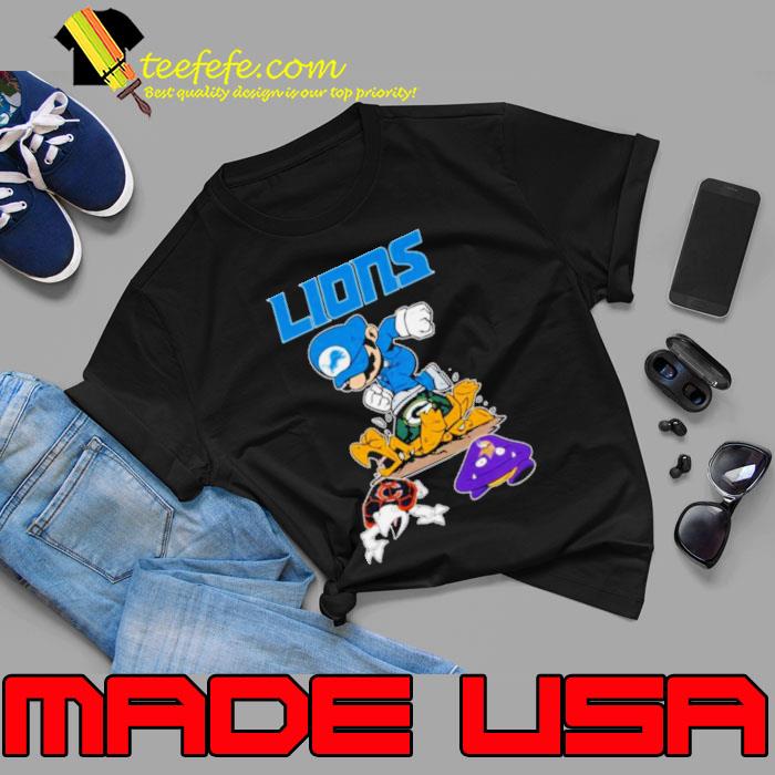 Super Mario Detroit Lions Packers Bears And Vikings shirt, hoodie, sweater,  long sleeve and tank top