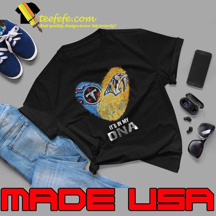 Tennessee Titans And Nashville Predators Heart It’s In My DNA 2023 shirt