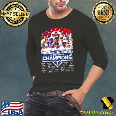 Texas Rangers 2023 AL West Division Champions Signatures shirt